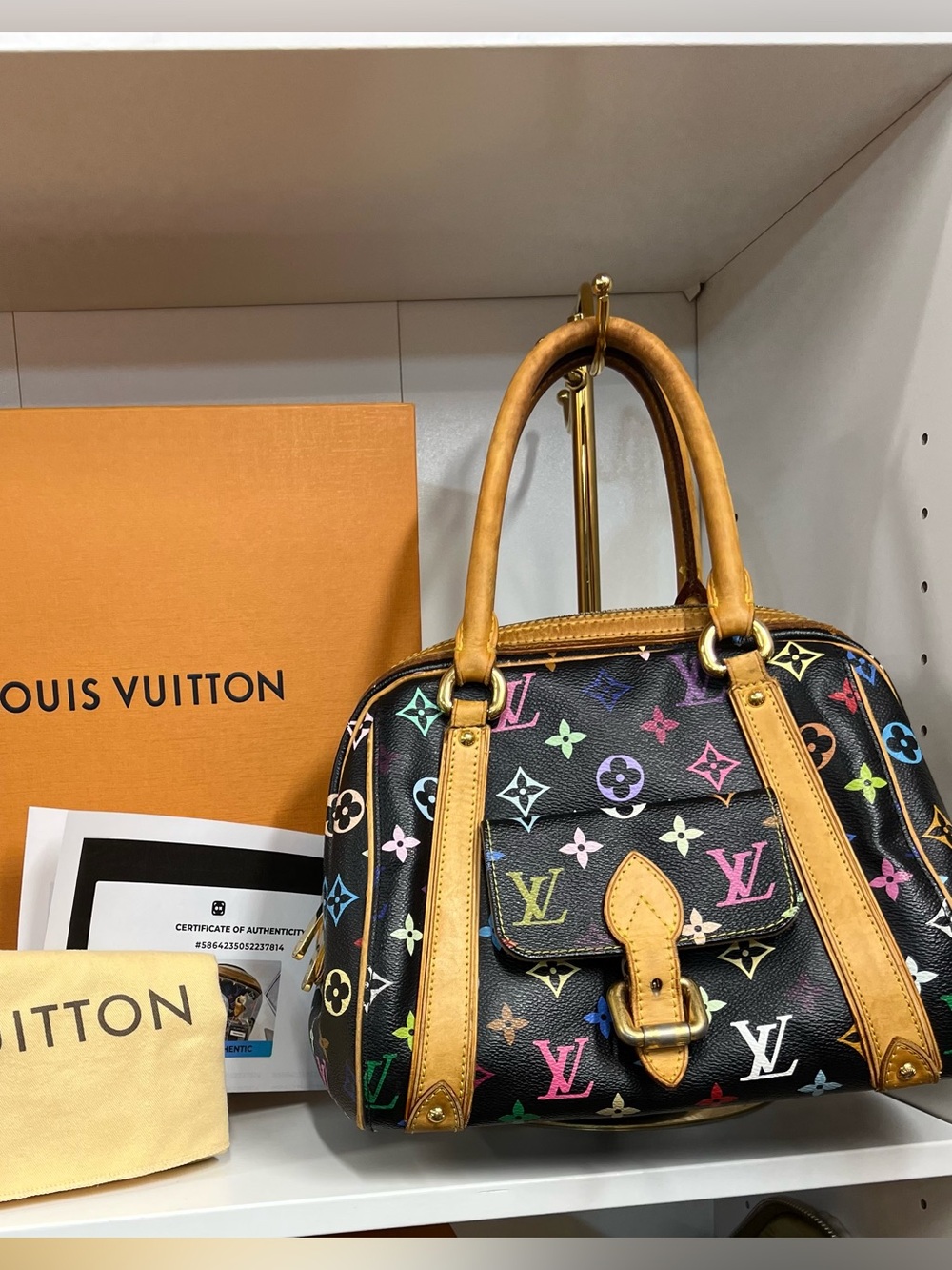 🔥🔥 LOUIS VUITTON Priscilla Monogram Multicolore Multicolor Handbag